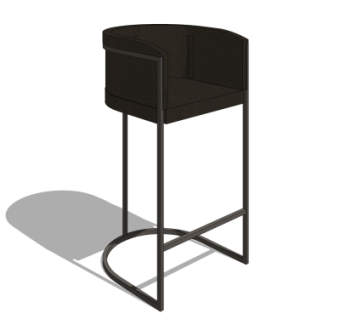 简欧吧台椅su模型