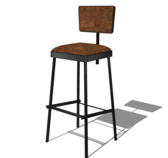 现代吧台椅su模型