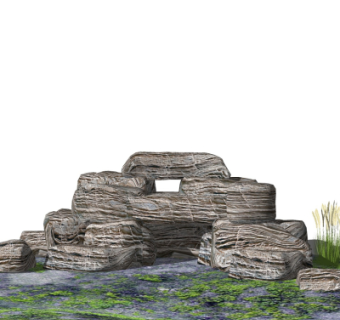 自然风景观石su模型