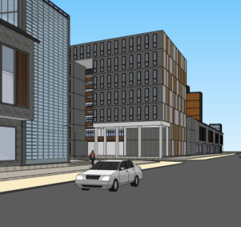 新中式商业街su模型