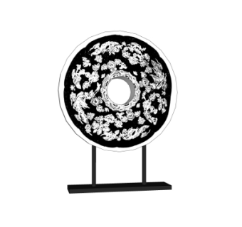 中式玉璧摆件su模型