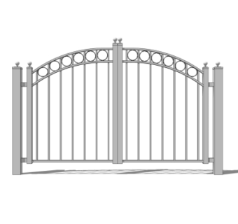 欧式铁艺入大门su模型