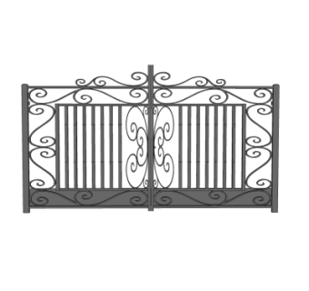 欧式铁艺大门su模型