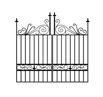 欧式铁艺大门su模型