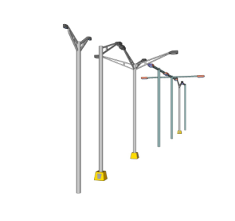 现代户外景观灯组合su模型