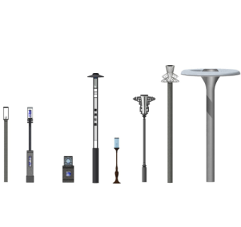 新中式户外景观灯组合su模型