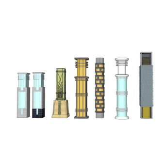 欧式户外景观灯组合su模型