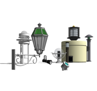 欧式户外景观灯组合su模型