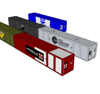 工业风集装箱su模型