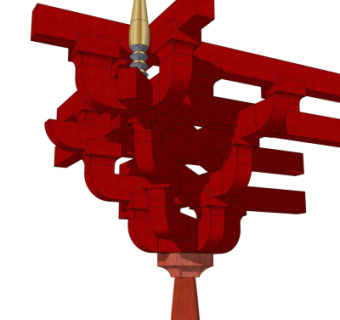 中式斗拱构件免费su模型