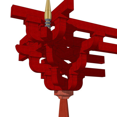 中式斗拱构件su模型