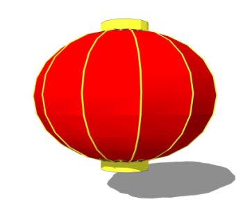 中式灯笼装饰灯su模型