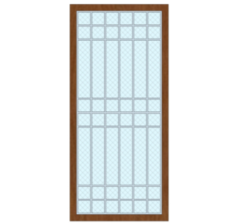 新中式玻璃窗su模型