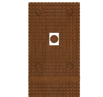 中式实木隔断su模型