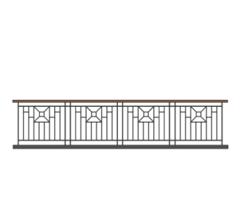 欧式铁艺栏杆su模型