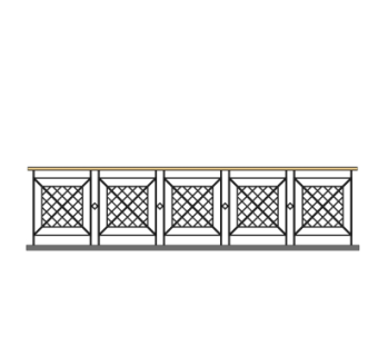 欧式铁艺栏杆su模型