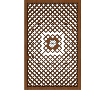 中式实木隔断su模型