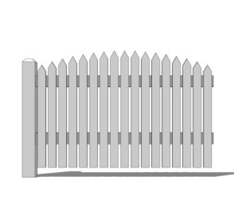 北欧栏杆su模型