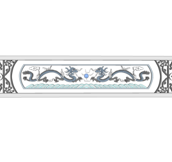 中式浮雕雕花su模型