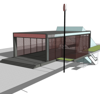 现代地铁出口免费su模型