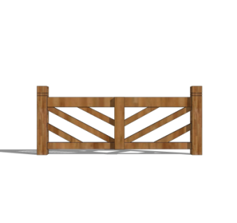 现代实木护栏su模型