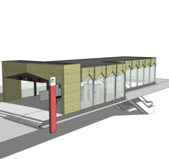 现代地铁出口免费su模型