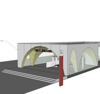 现代地铁出口免费su模型
