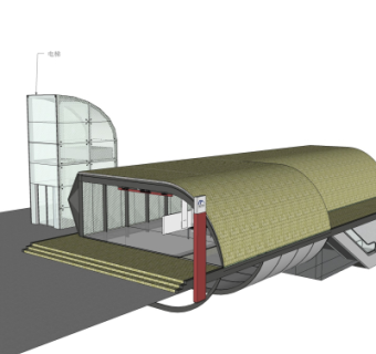 现代地铁出口免费su模型