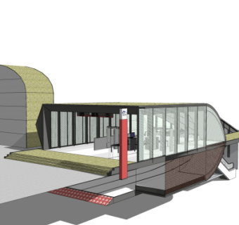 现代地铁出口免费su模型