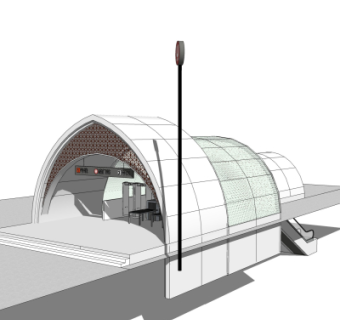 现代地铁出口免费su模型