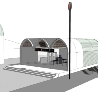 现代地铁出口免费su模型