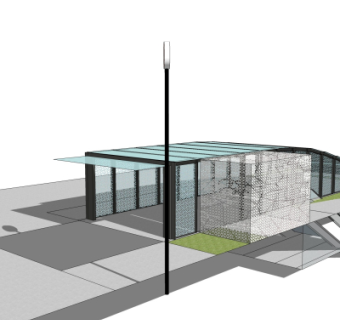 现代地铁出口免费su模型