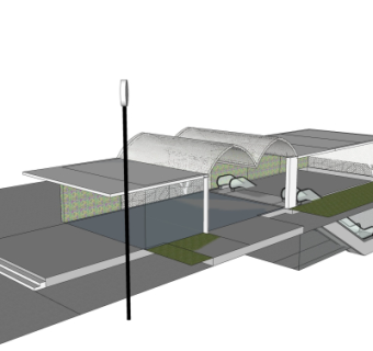 现代地铁出口免费su模型
