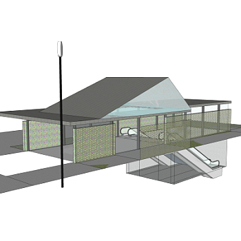 现代地铁出口免费su模型