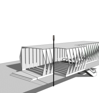 现代地铁出口免费su模型