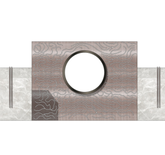 新中式景观墙su模型