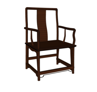 中式官帽椅su模型