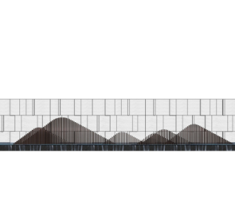 新中式景观墙su模型