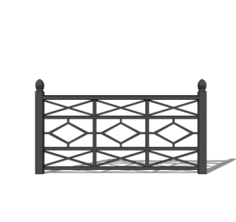 欧式铁艺护栏su模型