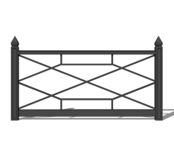 欧式铁艺护栏su模型