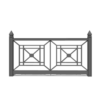 欧式铁艺护栏su模型