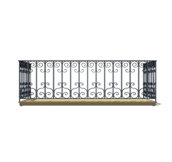 欧式铁艺护栏su模型