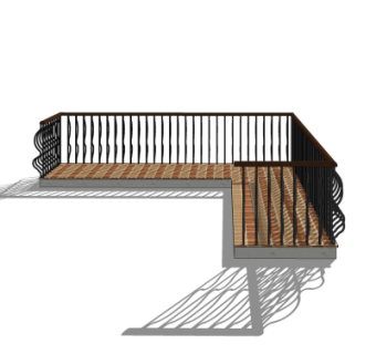 欧式铁艺护栏su模型