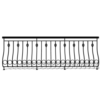 欧式铁艺护栏su模型