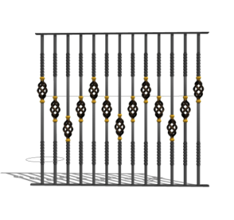 欧式铁艺护栏su模型