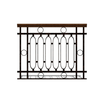 欧式铁艺护栏su模型