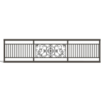 欧式铁艺护栏su模型