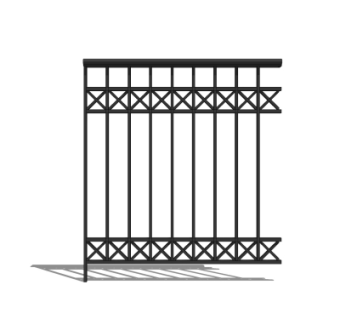 欧式铁艺护栏su模型