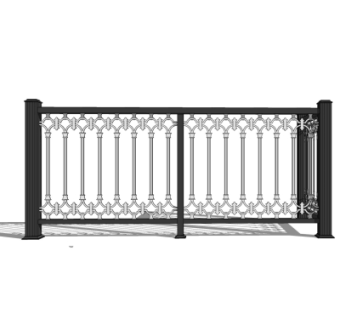 欧式铁艺护栏su模型
