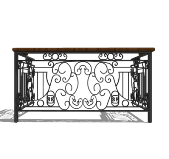 欧式铁艺护栏su模型